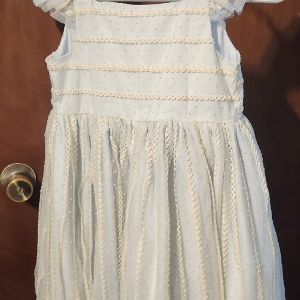 Cream Cap Sleeve Formal Dress